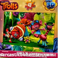 Trolls 3D 48 piece Lenticular Puzzle 18 X 12 inches  B07GC4PW3M